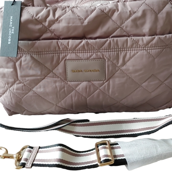 Marc Jacobs Weekender Nylon Quilted Large Duffle Satchel Crossbody Bag - Picture 11 of 16